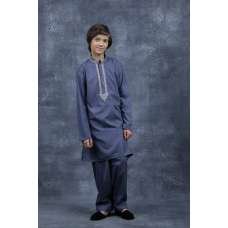 Grey Pakistani Designer Kurta Shalwar for Kids