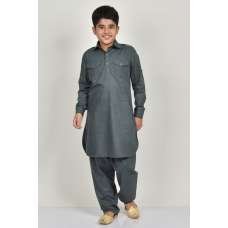 Dark Grey Collar Kurta For Boys Dark Grey Collar Kurta For Boys