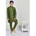 Mehndi Green Indian Boys Silk Kurta Pajama