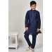Navy Blue Traditional Boys Kurta Pajama