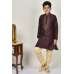 Maroon Embroidered Kurta Pajama For Boys