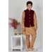 Maroon Velvet Boys Waistcoat For Festive Season