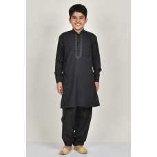 Black Embroidered Formal Boys Kurta Shalwar Black Embroidered Formal Boys Kurta Shalwar