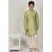 Pista Green Embroidered Wedding Kids Kurta Pajama