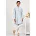 Steel Grey Boys Embroidered Kurta Pajama