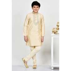 Light Gold Indian Kids Party Wedding Kurta Pajama