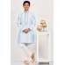 Light Blue Embroidered Kurta White Pajama Boys Suit Light Blue Embroidered Kurta White Pajama Boys Suit