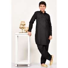 Black Pakistani Boys Readymade Shalwar Kameez