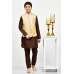 Gold Jamawar Kids Wedding Waistcoat