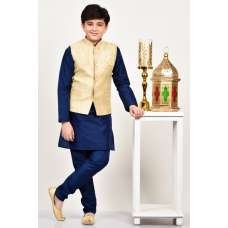 Gold Brocade Formal Kids Wear Waistcoat Gold Brocade Formal Kids Wear Waistcoat