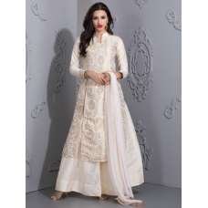 READYMADE IVORY BROCADE TOP WITH LENGHA AND CHURIDAAR READYMADE IVORY BROCADE TOP WITH LENGHA AND CHURIDAAR
