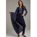 Navy Blue Designer Winter Salwar kameez large size