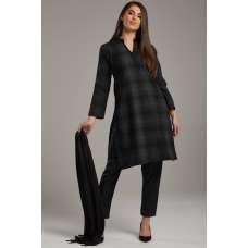 Grey & Black Woven Kurti Premium Quality Readymade Suit