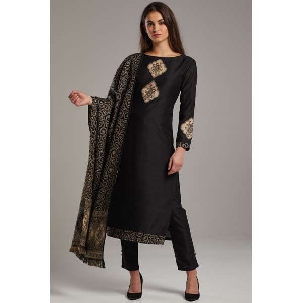 Black Indian Designer Evening Wear Salwar Suit