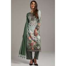 ZACF-33 Pista green printed designer salwar kameez