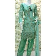 MINT GREEN ETHEREALLY EMBROIDERED CHIFFON READYMADE SALWAR SUIT MINT GREEN ETHEREALLY EMBROIDERED CHIFFON READYMADE SALWAR SUIT