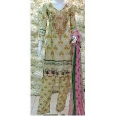 Cream Peplum Lawn Pakistani Suit Cream Peplum Lawn Pakistani Suit
