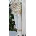 WHITE & GOLD DESIGNER READY TO WEAR LINEN SALWAR SUIT