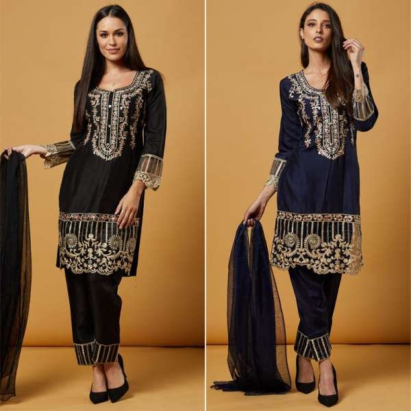 PAKISTANI DESIGNER READYMADE LINEN SHALWAR KAMEEZ