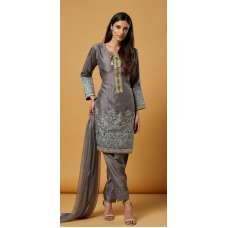 Sleet Grey Pakistani Designer Suit