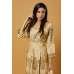 Gold Frock Salwar Suit Readymade Pakistani Wedding Dress