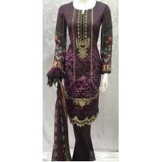 Purple Plum Khaddar Pakistani Designer Readymade Suit