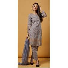 Grey Gold Dress Kameez Pakistani Salwar Suit