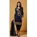 Blue Embroidered Readymade Linen Salwar Suit