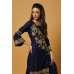 Blue Embroidered Readymade Linen Salwar Suit