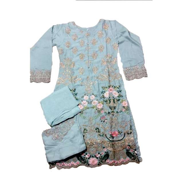 MINT GREEN SUMMER SPRING PAKISTANI STYLE LAWN READYMADE SUIT