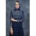Navy Blue Festive Suit Indian A-Line Anarkali Dress