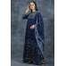 Navy Blue Festive Suit Indian A-Line Anarkali Dress