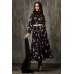 Black Floral Maxi Readymade Pakistani Designer Frock