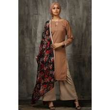 Brown Palazzo Casual Salwar Kameez Pakistani Readymade Suit