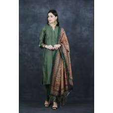 Moss Green Readymade Indian Salwar Suit 