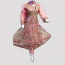 Pink Embroidered Frock Fancy Wedding Dress