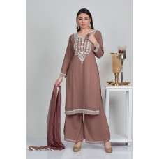 Deep Mauve Readymade Designer Palazzo Suit
