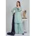 Mint Stitched Party Wear Ladies Gharara Suit
