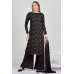 Black Georgette Printed Kurti Palazz Shalwar Suit
