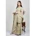Beige Indian Embroidered Readymade Gharara Suit
