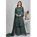 Stunning Moss Green Jacket Style Gharara Dress