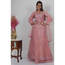 Hot Pink Heavy Embroidered Net Wedding Lehenga Hot Pink Heavy Embroidered Net Wedding Lehenga