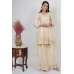 Cream Embroidered Ethnic Gharara Wedding Dress