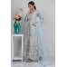 Dusty Blue Net Embroidered Anarkali Dress