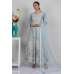 Dusty Blue Net Embroidered Anarkali Dress