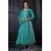 Ferozi Net Embroidered Indian Designer Anarkali Suit