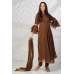 Brown Indian Designer Ready to Wear Frock Dress