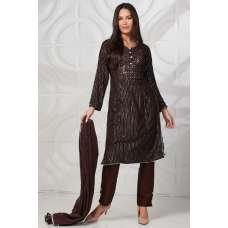 Choco Brown Fancy Eid Salwar Suit