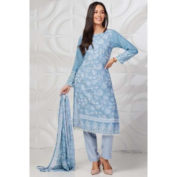 Powder Blue Ready To Wear Eid Salwar Suit