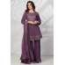 Deep Mauve Indian Designer Ready Made Gharara Dress